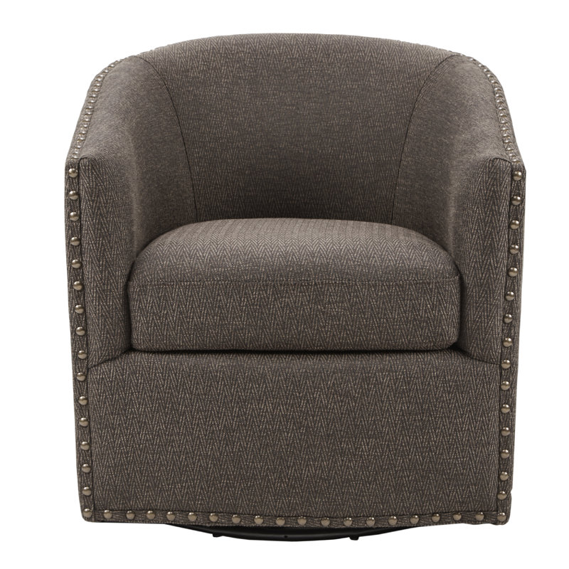 Three Posts™ Leominster 28" W Polyester Swivel Barrel Chair & Reviews